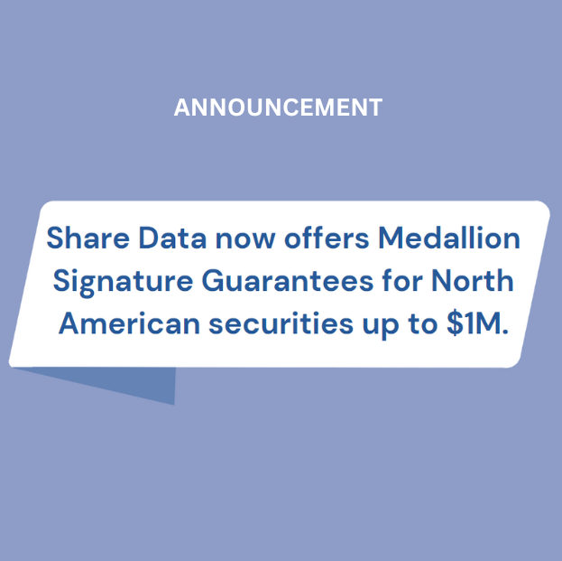 Featured Image for Share Data's Medallion Signature Guarantee Limit increase.
